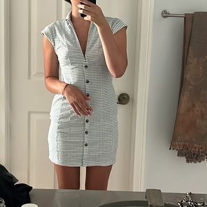 Blue and white checkered Urban Outfitters dress🩵